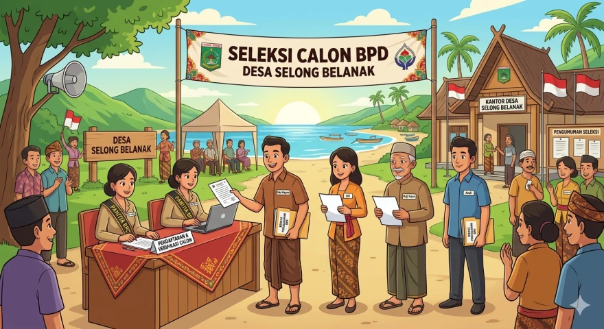 Pesta Demokrasi Seleksi Calon Anggota BPD Desa Selong Belanak Tahun Pelaksanaan 2026