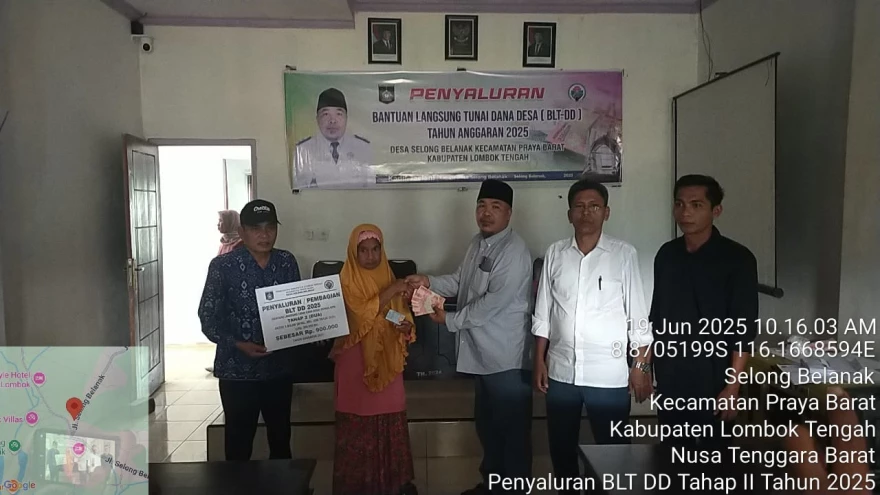 Penyaluran BLT DD Tahap II Desa Selong Belanak Tahun 2025